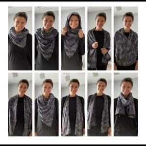 lululemon vinyassa scarf jacquard in black